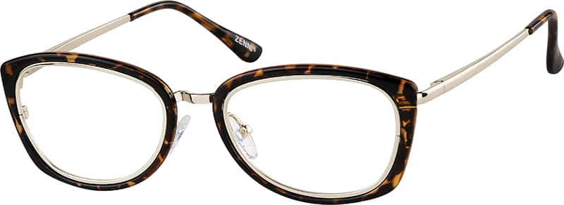 Angle view of Cat-Eye Glasses 789925 in Tortoiseshell