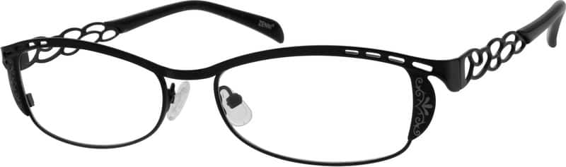Angle view of Oval Glasses 794521 in Black
