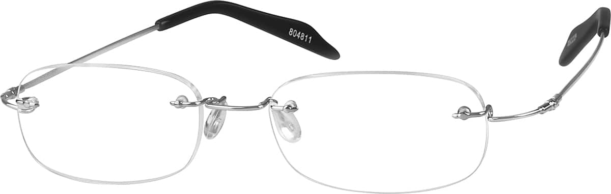 Angle view of Rimless Glasses 804811 in Silver