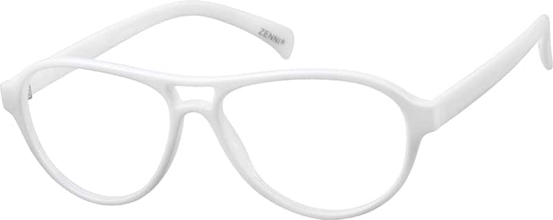 Angle view of Aviator Glasses 806030 in White