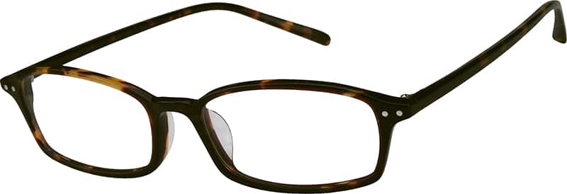 Angle view of Rectangle Glasses 807925 in Tortoiseshell