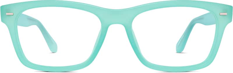 Teal Glow-in-the-Dark Rectangle Glasses