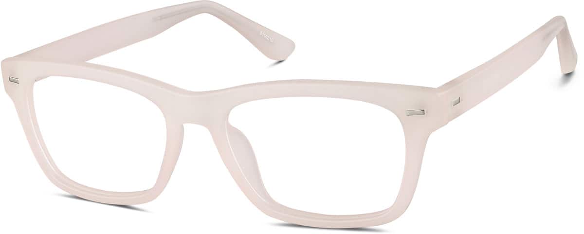 Angle view of Glow-in-the-Dark Rectangle Glasses 8110219 in Pale Pink
