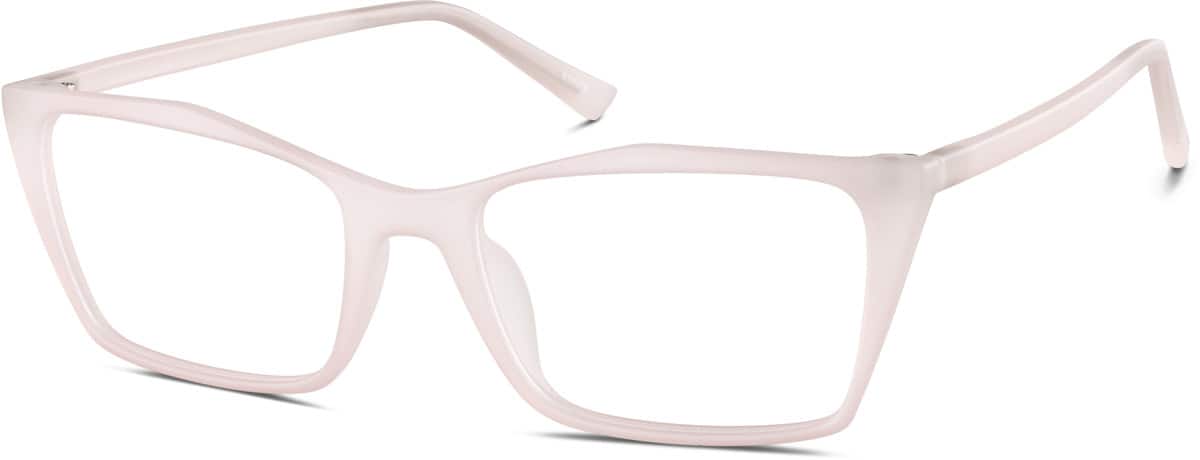 Angle view of Glow-in-the-Dark Rectangle Glasses 8111319 in Pale Pink