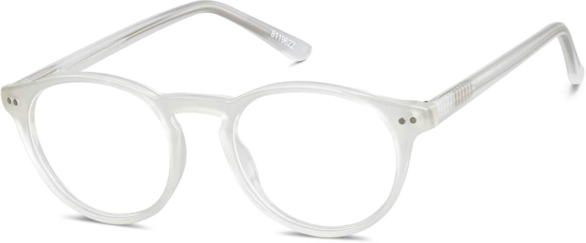 Angle view of Sunlight-Activated Kids' Round Glasses 8119622 in Yellow