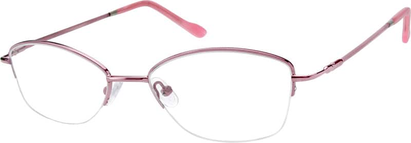 Angle view of Oval Glasses 817819 in Pink