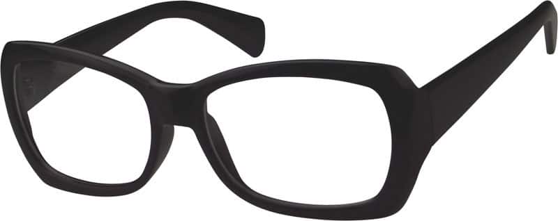 Angle view of Rectangle Glasses 823021 in Black