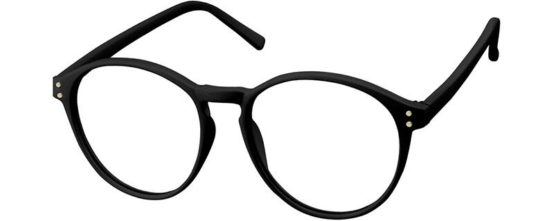 Angle view of Square Glasses 839921 in Black