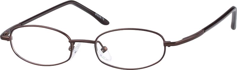 Angle view of Oval Glasses 850815 in Brown