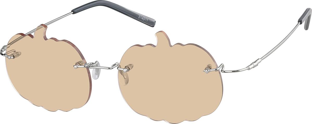 Angle view of Rimless Sunglasses 85314911 in Silver