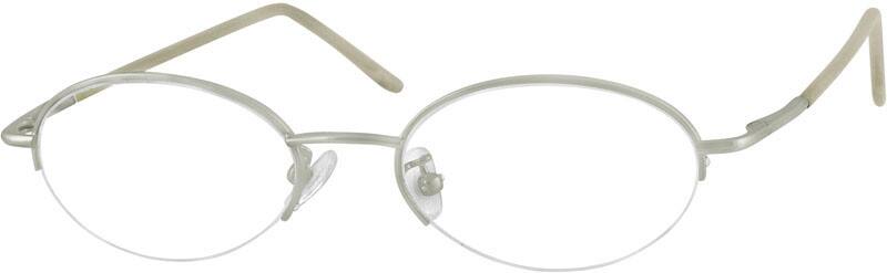 Angle view of Oval Glasses 860211 in Silver