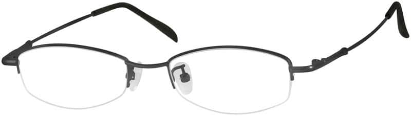 Angle view of Oval Glasses 864821 in Black