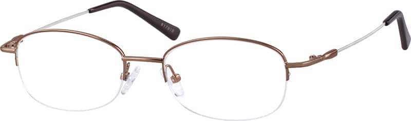 Angle view of Rectangle Glasses 917915 in Marrón
