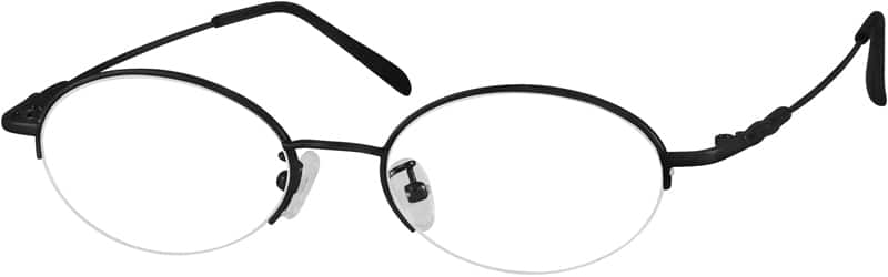 Angle view of Oval Glasses 962021 in Black
