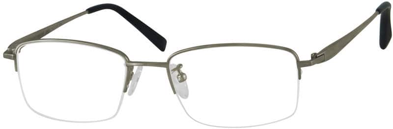 Angle view of Titanium Rectangle Glasses 974512 in Gray