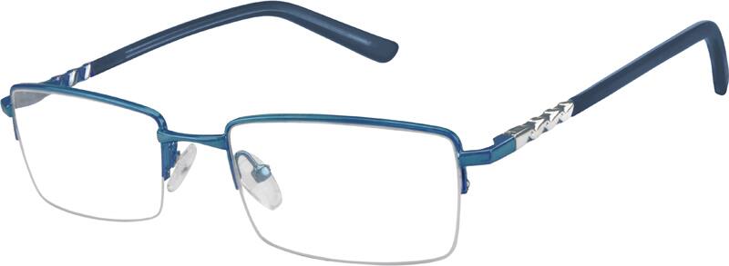 Angle view of Rectangle Glasses 975316 in Blue