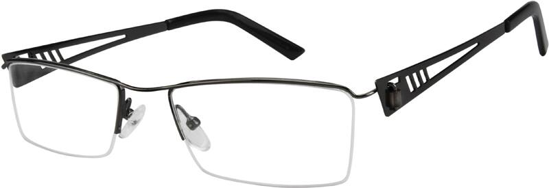 Angle view of Rectangle Glasses 975721 in Black