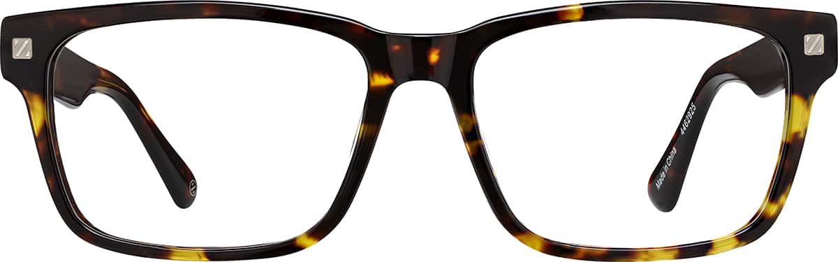 Front view without clip-on of Rectangle Magnetic Snap-On Set 99113625 in Tortoiseshell