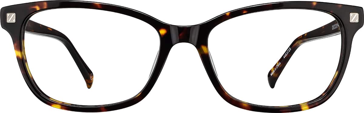Front view without clip-on of Rectangle Magnetic Snap-On Set 99114025 in Tortoiseshell