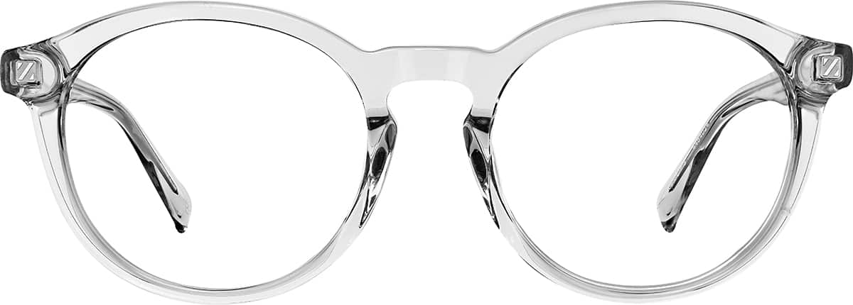 Front view without clip-on of Round Magnetic Snap-On Set 99114123 in Clear