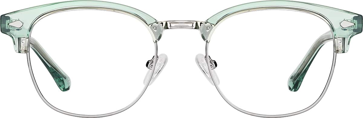 Front view without clip-on of Browline Sunshade 99115324 in Green