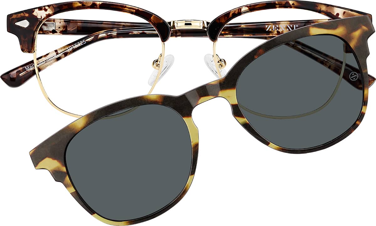 Front view of Browline Sunshade 99115325 in Tortoiseshell
