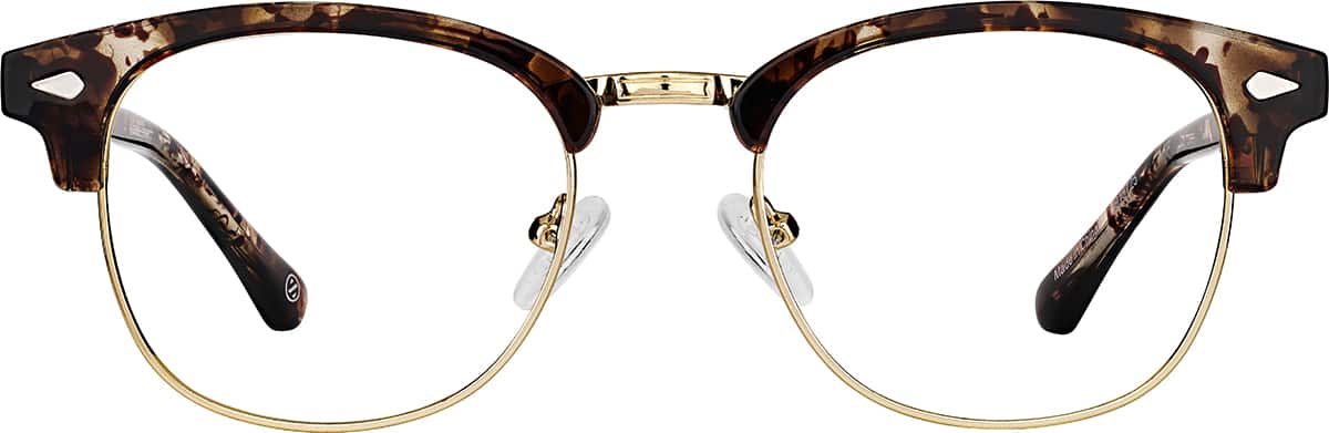 Front view without clip-on of Browline Sunshade 99115325 in Tortoiseshell