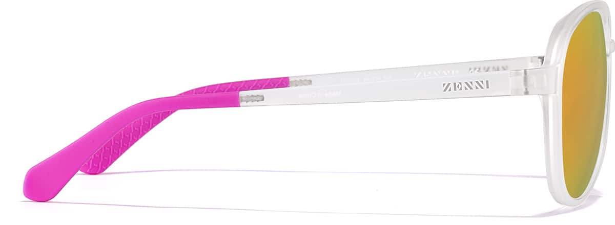 Side view of Zunnies -Aviator Sunglasses 99115923 in Clear