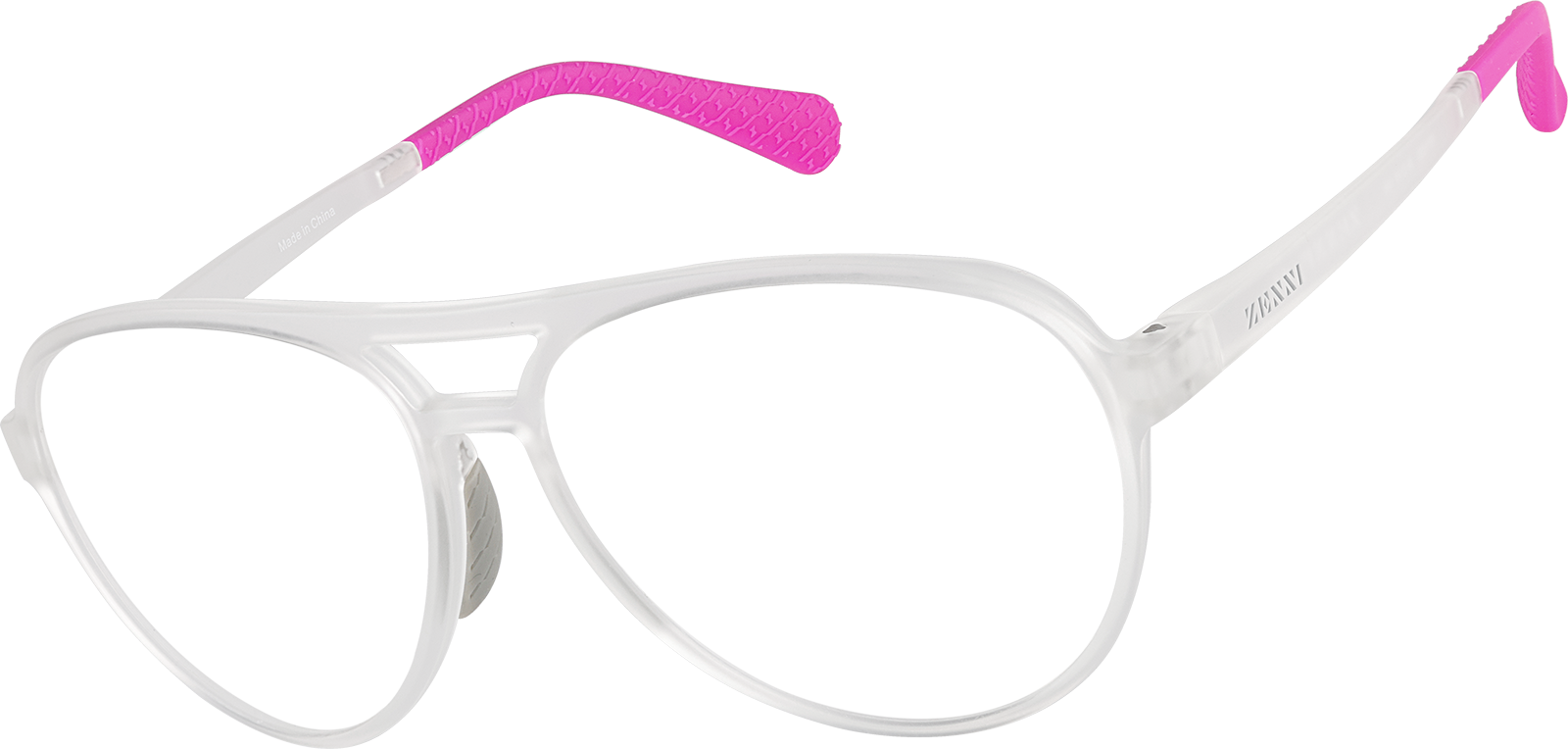 Angle view of Zunnies -Aviator Sunglasses 99115923 in Clear