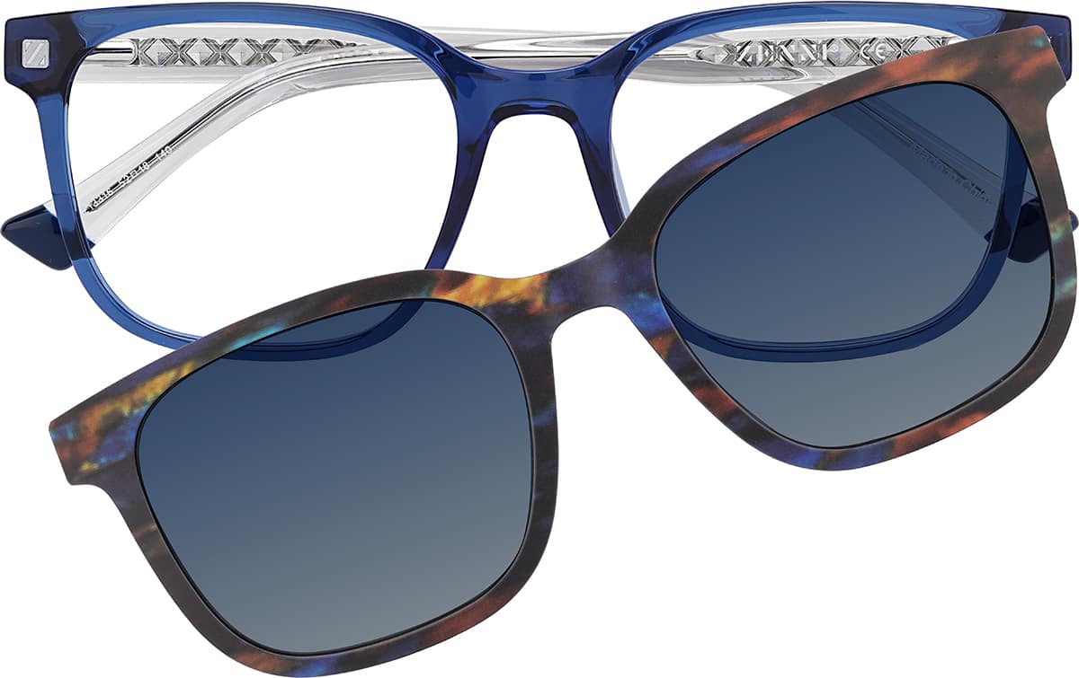 Front view of Square Sunshades 99117916 in Blue
