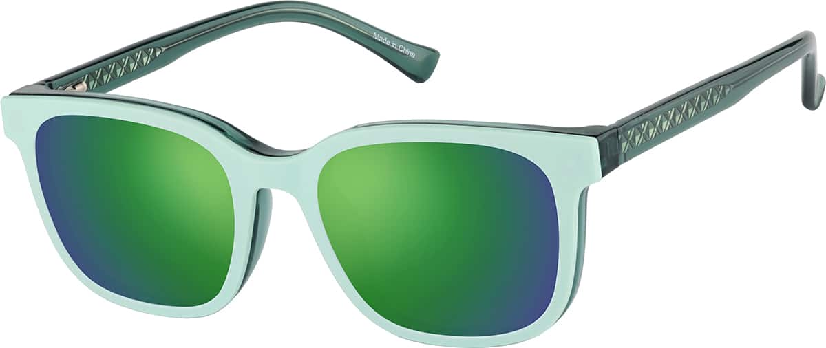 Angle view of Square Sunshades 99118024 in Green