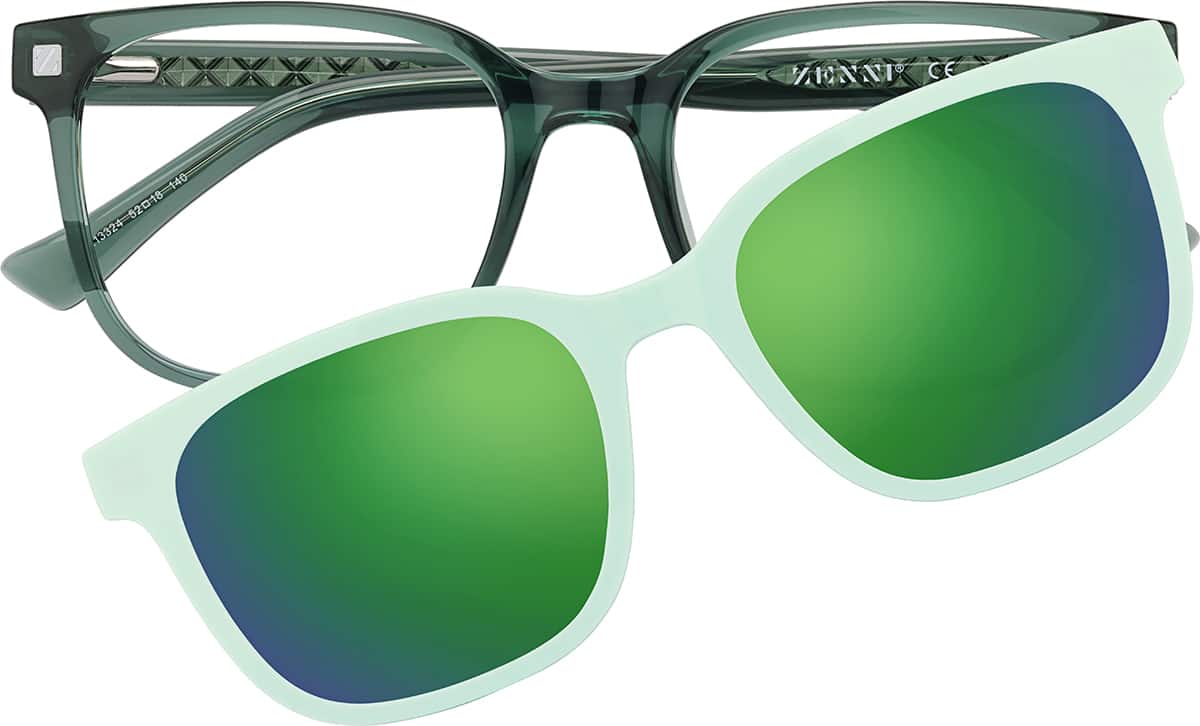 Front view of Square Sunshades 99118024 in Green