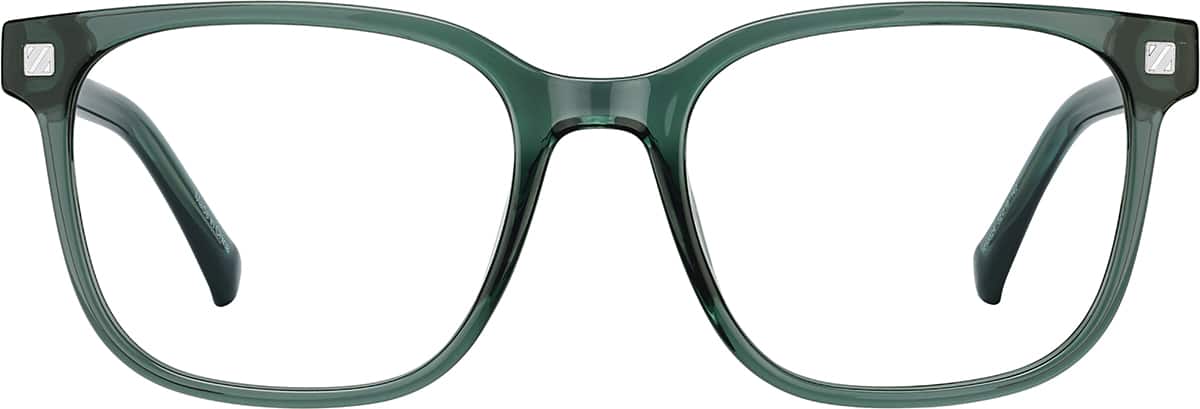 Front view without clip-on of Square Sunshades 99118024 in Green