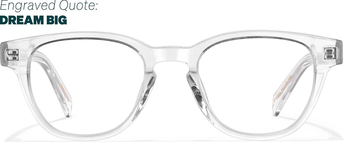 Front view of Clarity Glasses 99120223 in Clear