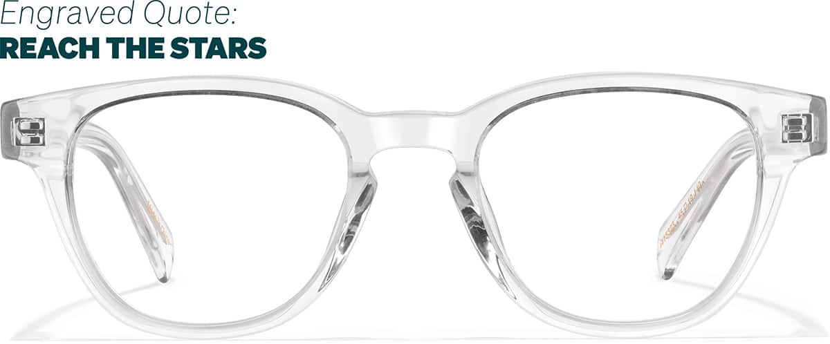 Front view of Clarity Glasses 99120923 in Clear