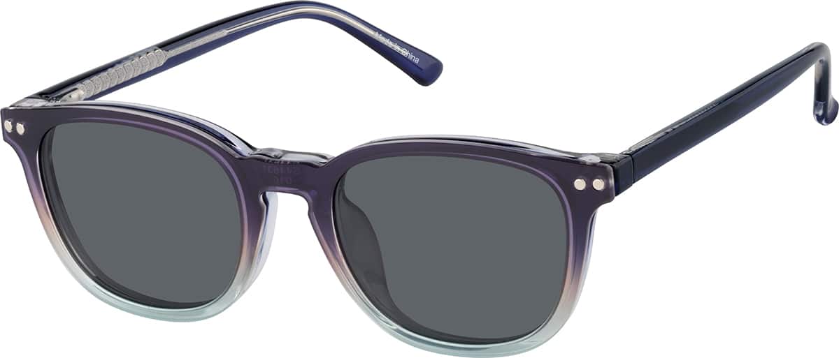 Angle view of Polarized Magnetic Clip On Eyeglasses 99122416 in Blue