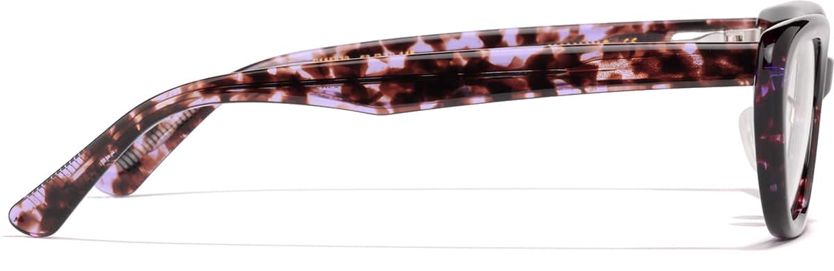 Side view of Patterned Cat-eye Glasses 99123239 in Burgundy/Violet