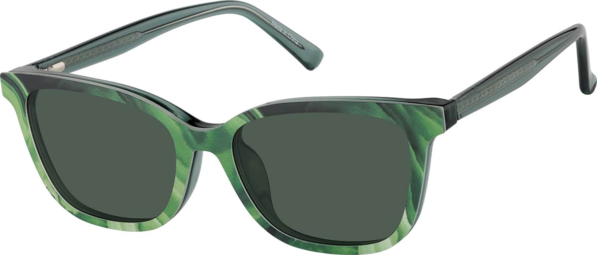 Angle view of Lunettes de soleil magnétiques Clip solaire en forme d’œil de chat 99123324 in Verte