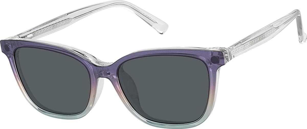 Angle view of Cat-Eye Magnetic Clip-On Sunglasses 99123623 in Clear