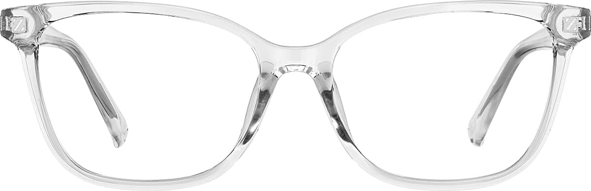 Front view without clip-on of Cat-Eye Magnetic Clip-On Sunglasses 99123623 in Clear