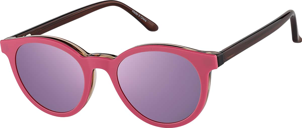 Angle view of Lunettes de soleil rondes magnétiques Clip solaire 99123715 in Brun