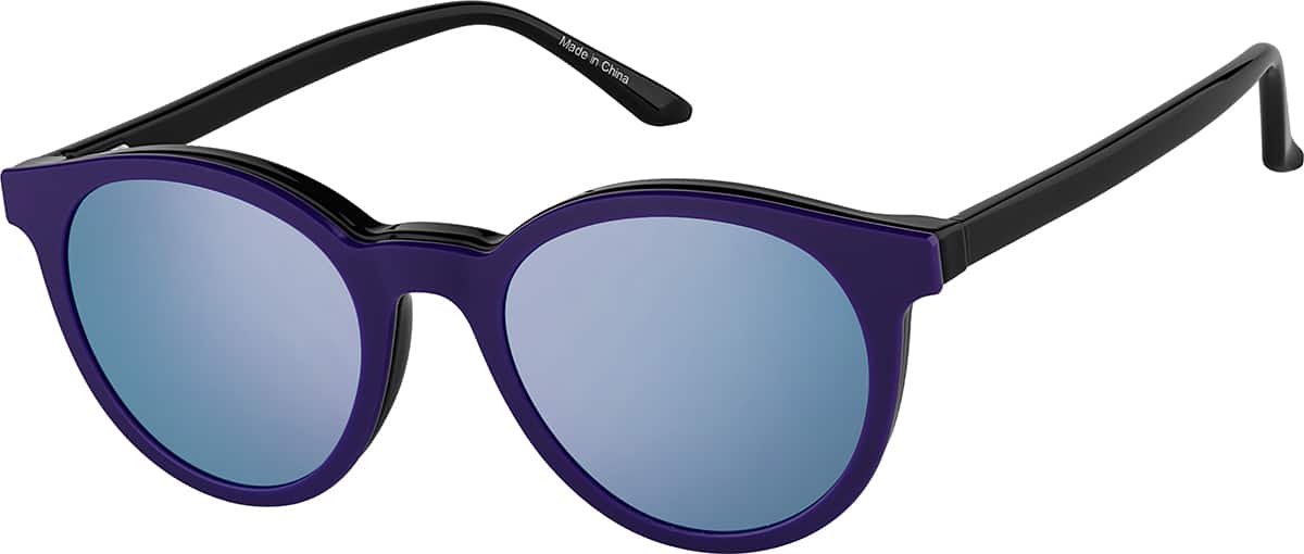 Angle view of Lentes de Sol redondos Clip-On magnéticos 99123721 in Negro