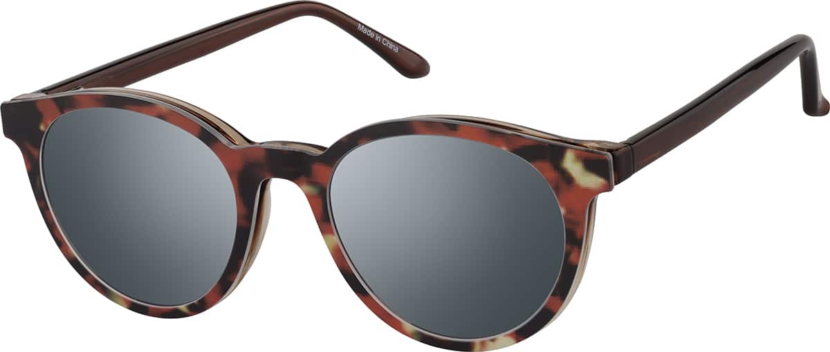Angle view of Lunettes de soleil rondes magnétiques Clip solaire 99123815 in Brun
