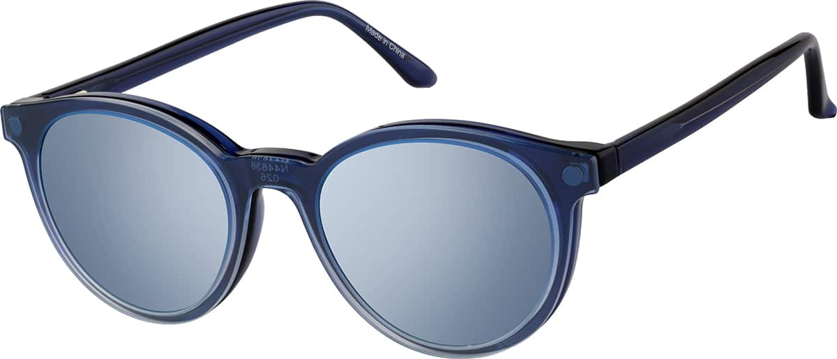 Angle view of Lunettes de soleil rondes magnétiques Clip solaire 99124016 in Bleu