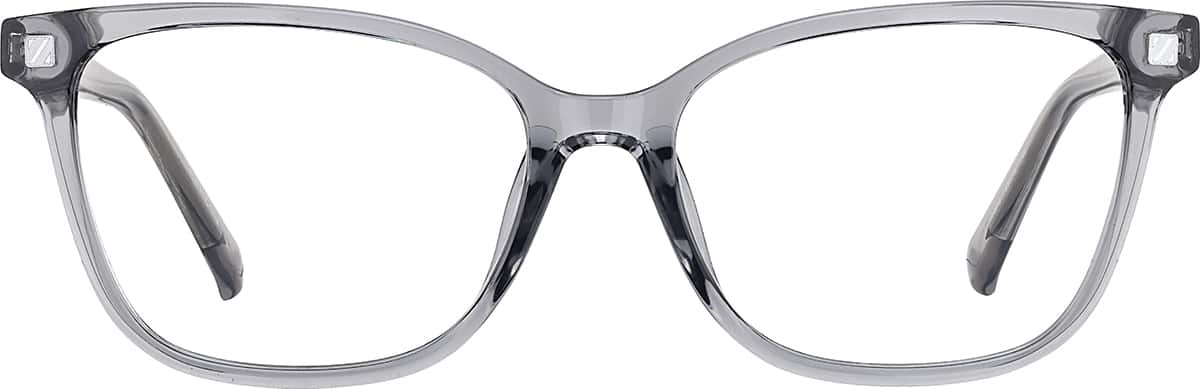 Front view without clip-on of Lunettes de soleil magnétiques à clip solaire en forme d’œil de chat 99124312 in Gris