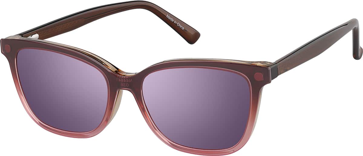 Angle view of Lentes de Sol magnéticas Clip-On estilo ojo de gato 99124315 in Marrón
