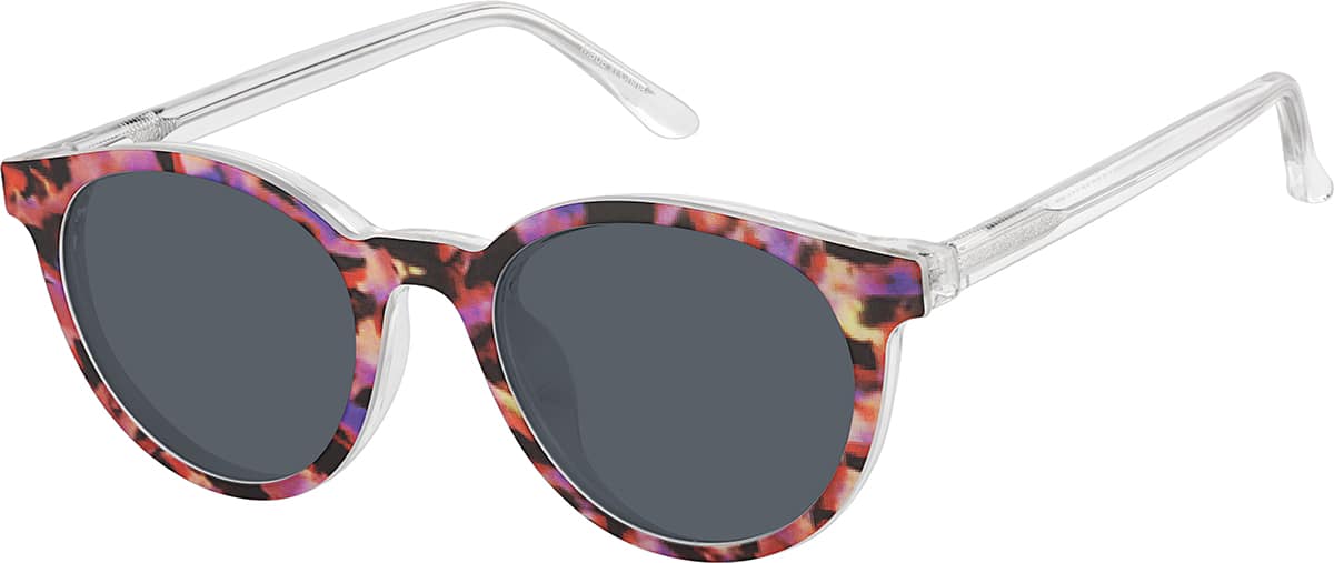 Angle view of Lunettes de soleil rondes magnétiques à clip solaire 99124423 in Transparente