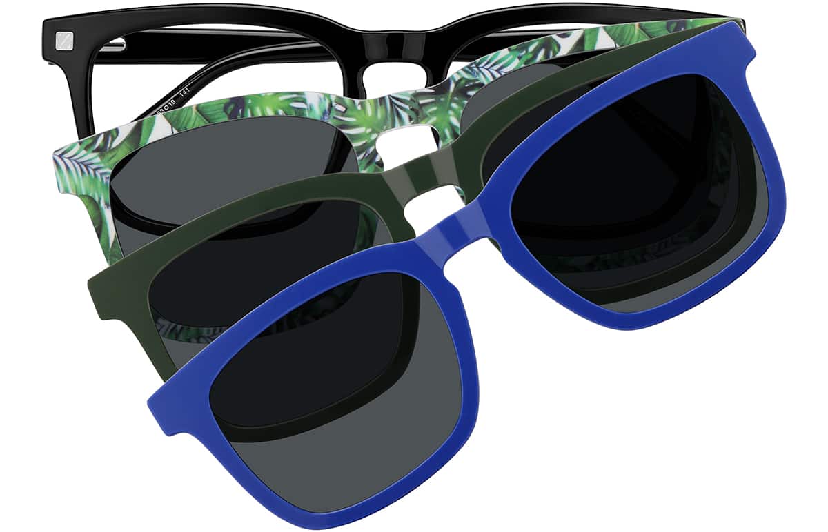 Front view of Lentes rectangulares con Clip-On magnético 99124821 in Negro