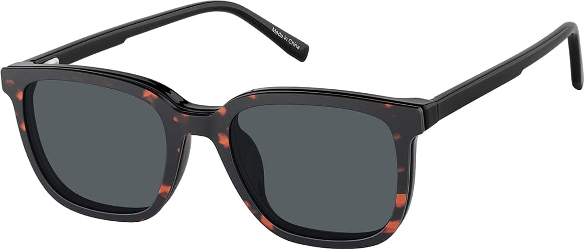 Angle view of Square Magnetic Clip-On Glasses 99125021 in Black