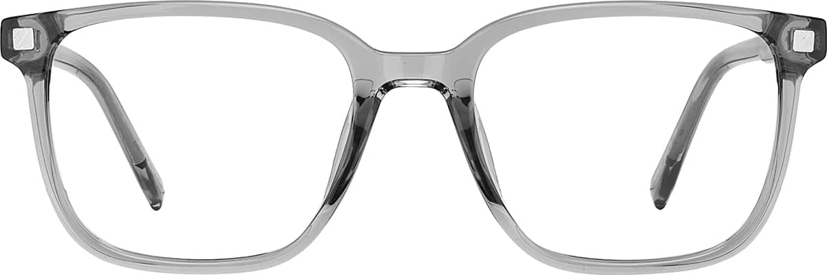 Front view without clip-on of Square Magnetic Clip-On Glasses 99125112 in Gray